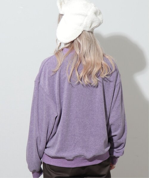 DOUBLE NAME（ダブルネーム）の「ミニ恐竜ワッペンベロアプルオーバー/ユニセックス可（スウェット・レディース・ブラック/パープル/キナリ/グレイッシュベージュ・FREE）」の22枚目の写真