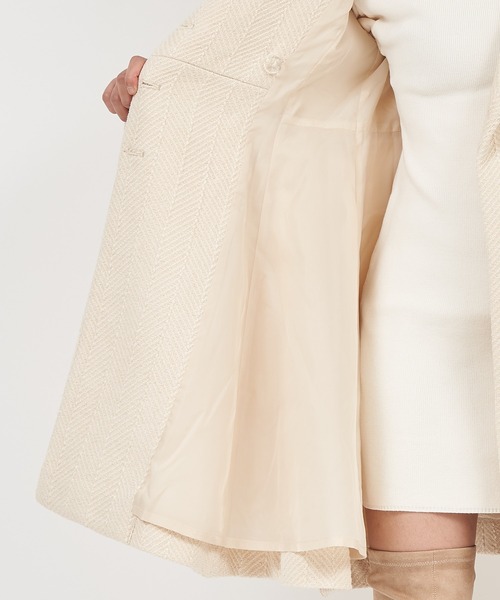 ROYAL PARTY（ロイヤルパーティー）の「ツイードフレアミディコート（その他アウター・レディース・ブラック/マルチ/オフホワイト・SMALL/MEDIUM）」の18枚目の写真