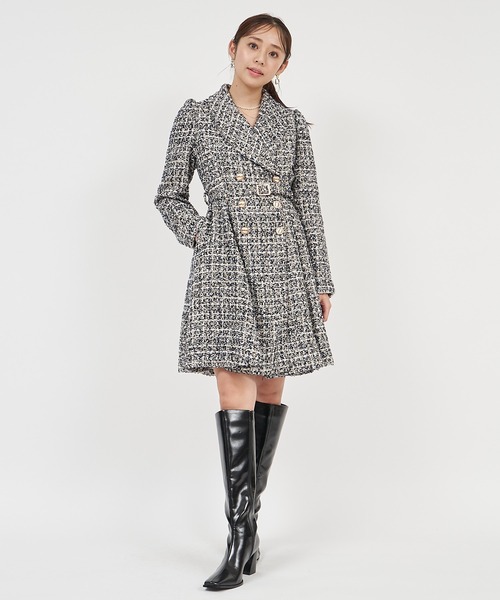 セール】ツイードフレアミディコート（その他アウター）｜ROYAL PARTY