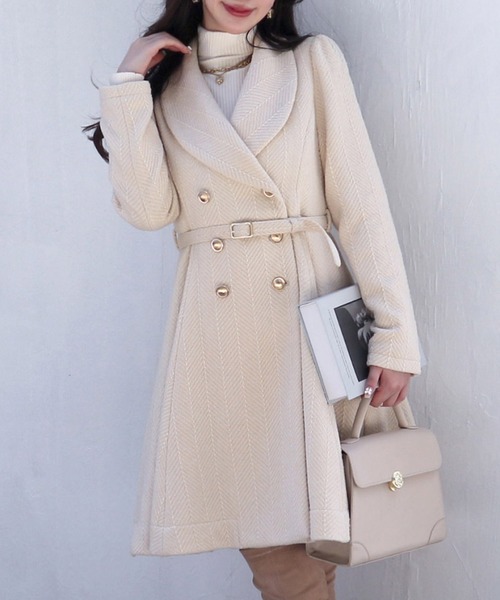 ROYAL PARTY（ロイヤルパーティー）の「ツイードフレアミディコート（その他アウター・レディース・ブラック/マルチ/オフホワイト・SMALL/MEDIUM）」の11枚目の写真