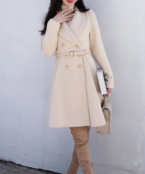 ROYAL PARTY（ロイヤルパーティー）の「ツイードフレアミディコート（その他アウター・レディース・ブラック/マルチ/オフホワイト・SMALL/MEDIUM）」の13枚目の写真