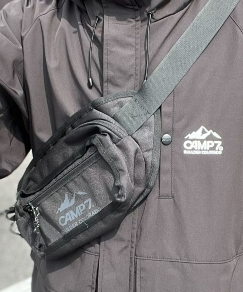 CAMP7(キャンプセブン)の「【CAMP7】マルチカラーウエストバッグ(ボディバッグ/ウエストポーチ・メンズ・ブラック/ベージュ/パープル・ONE SIZE)」の2枚目の写真