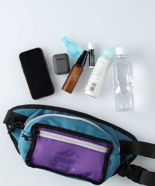 CAMP7(キャンプセブン)の「【CAMP7】マルチカラーウエストバッグ(ボディバッグ/ウエストポーチ・メンズ・ブラック/ベージュ/パープル・ONE SIZE)」の8枚目の写真