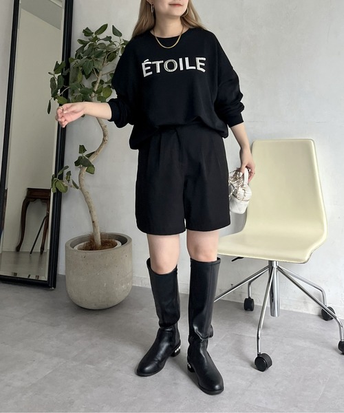 prose verse（プロズヴェール）の「パール付きフロッキーロゴ裏毛スウェット（スウェット・レディース・グレー/ブラック/オフホワイト・MEDIUM）」の10枚目の写真