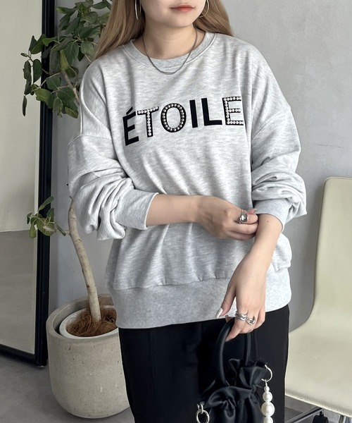 prose verse（プロズヴェール）の「パール付きフロッキーロゴ裏毛スウェット（スウェット・レディース・グレー/ブラック/オフホワイト・MEDIUM）」の14枚目の写真