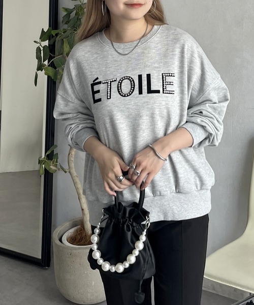 prose verse（プロズヴェール）の「パール付きフロッキーロゴ裏毛スウェット（スウェット・レディース・グレー/ブラック/オフホワイト・MEDIUM）」の17枚目の写真