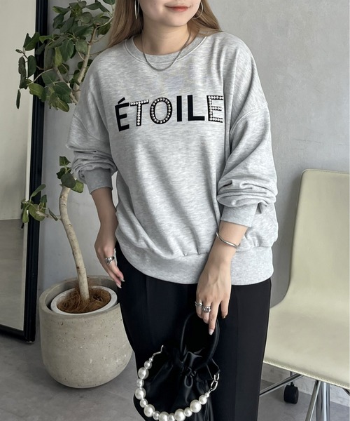 prose verse（プロズヴェール）の「パール付きフロッキーロゴ裏毛スウェット（スウェット・レディース・グレー/ブラック/オフホワイト・MEDIUM）」の20枚目の写真