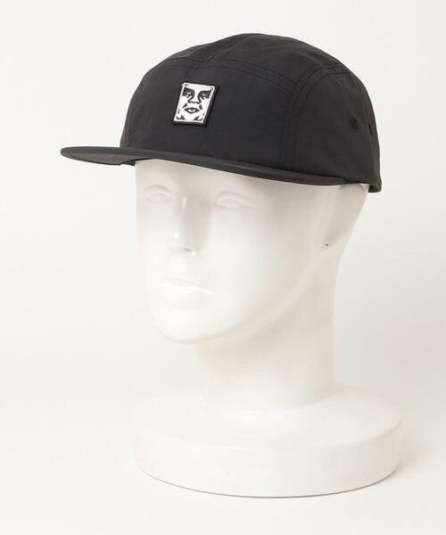 OBEY（オベイ）の「OBEY/オベイ　アイコンタグ付きナイロンジェットキャップ（キャップ・メンズ・ブラック/グレー・FREE）」の2枚目の写真