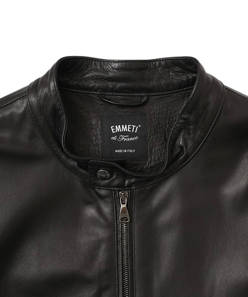 EMMETI（エンメティ）の「EMMETI / エンメティ：別注 JURI -0.7mm-：ONLYARK-0-1039[MUS]（ライダースジャケット・メンズ・ブラック系その他・48/50）」の13枚目の写真