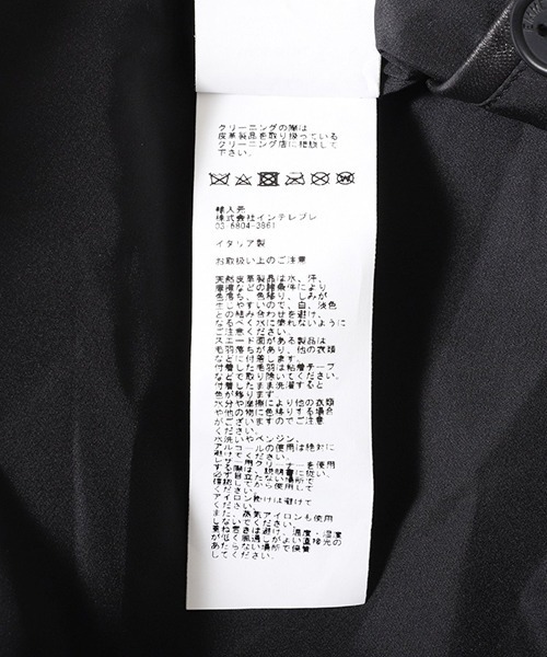 EMMETI（エンメティ）の「EMMETI / エンメティ：別注 JURI -0.7mm-：ONLYARK-0-1039[MUS]（ライダースジャケット・メンズ・ブラック系その他・48/50）」の5枚目の写真
