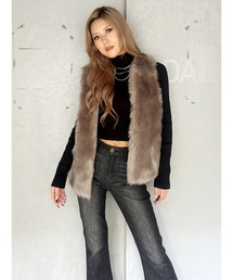 EGOIST | シンプルフェイクファーベスト(ベスト)