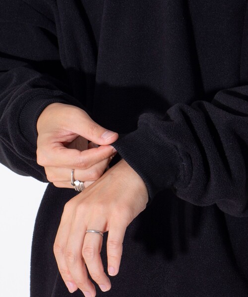 GLOSTER（グロスター）の「【限定展開】【SEABEES/シービーズ】フリースポロシャツ（ポロシャツ・メンズ・ブラック/アイボリー/チャコールグレー・M/L）」の5枚目の写真