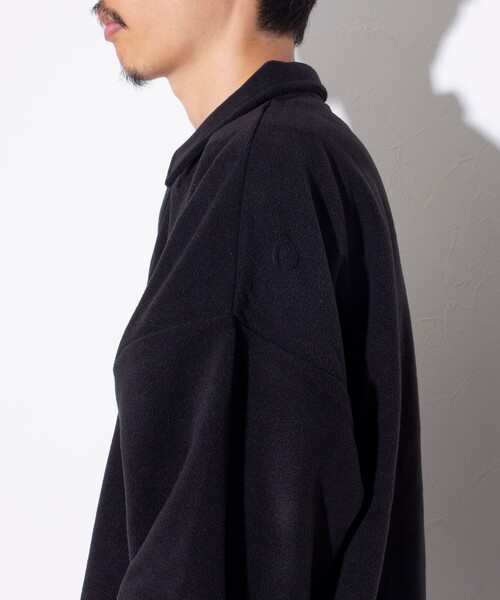 GLOSTER（グロスター）の「【限定展開】【SEABEES/シービーズ】フリースポロシャツ（ポロシャツ・メンズ・ブラック/アイボリー/チャコールグレー・M/L）」の6枚目の写真