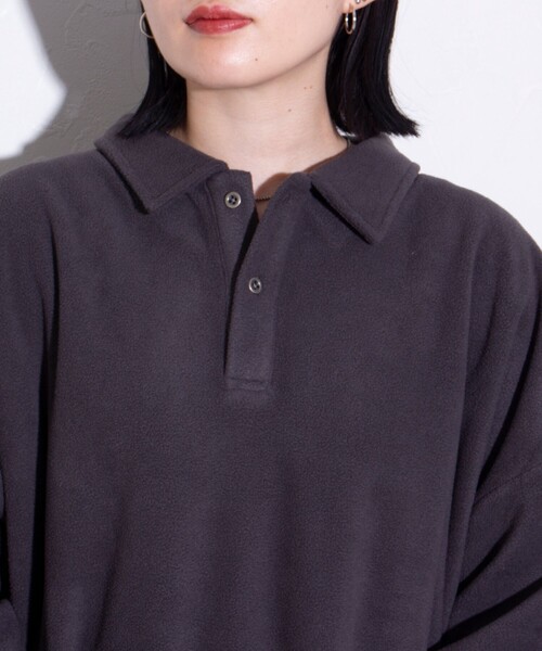 GLOSTER（グロスター）の「【限定展開】【SEABEES/シービーズ】フリースポロシャツ（ポロシャツ・メンズ・ブラック/アイボリー/チャコールグレー・M/L）」の19枚目の写真