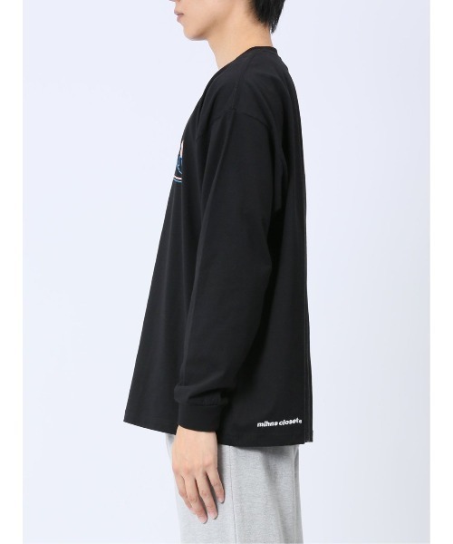 mihns closet(ミンズクローゼット)の「【WEB限定販売】ミンズクローゼット/mihns closetカラープリント クルー長袖Tシャツ(Tシャツ/カットソー・メンズ・ブラック/ホワイト/ライトグレー・LARGE/MEDIUM/X-LARGE)」の6枚目の写真