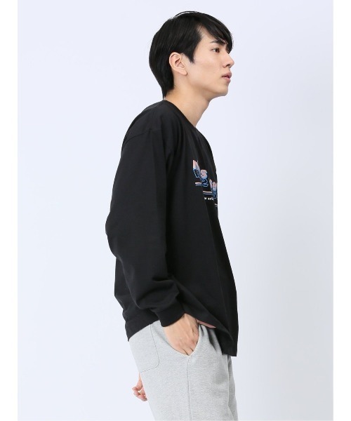 mihns closet(ミンズクローゼット)の「【WEB限定販売】ミンズクローゼット/mihns closetカラープリント クルー長袖Tシャツ(Tシャツ/カットソー・メンズ・ブラック/ホワイト/ライトグレー・LARGE/MEDIUM/X-LARGE)」の11枚目の写真