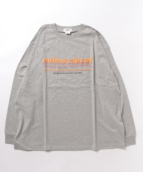 mihns closet(ミンズクローゼット)の「【WEB限定販売】ミンズクローゼット/mihns closetカラープリント クルー長袖Tシャツ(Tシャツ/カットソー・メンズ・ブラック/ホワイト/ライトグレー・LARGE/MEDIUM/X-LARGE)」の12枚目の写真