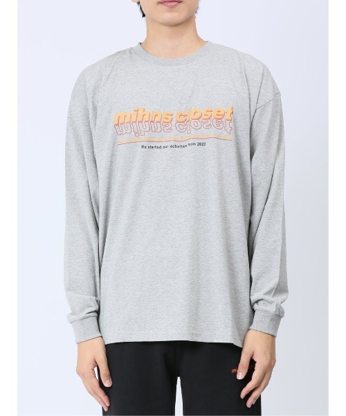 mihns closet(ミンズクローゼット)の「【WEB限定販売】ミンズクローゼット/mihns closetカラープリント クルー長袖Tシャツ(Tシャツ/カットソー・メンズ・ブラック/ホワイト/ライトグレー・LARGE/MEDIUM/X-LARGE)」の13枚目の写真