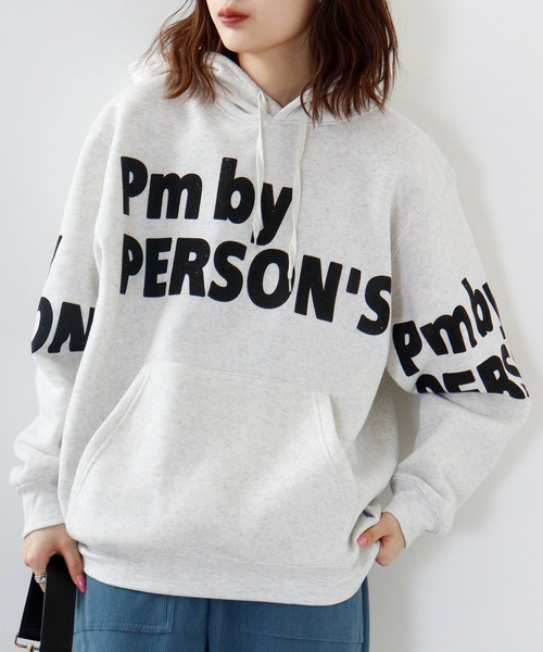 PERSON'S(パーソンズ)の「PERSON'S 裏起毛プリントプルパーカー(パーカー・メンズ・ブラック/ホワイト/チャコール・LL/L/M)」の9枚目の写真