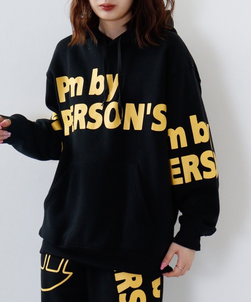 PERSON'S(パーソンズ)の「PERSON'S 裏起毛プリントプルパーカー(パーカー・メンズ・ブラック/ホワイト/チャコール・LL/L/M)」の18枚目の写真