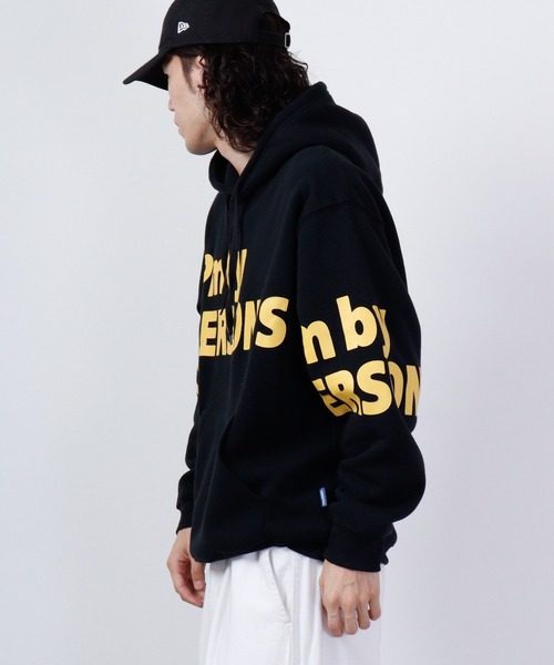 PERSON'S(パーソンズ)の「PERSON'S 裏起毛プリントプルパーカー(パーカー・メンズ・ブラック/ホワイト/チャコール・LL/L/M)」の15枚目の写真