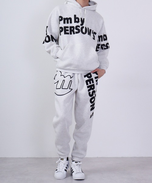 PERSON'S(パーソンズ)の「PERSON'S 裏起毛プリントプルパーカー(パーカー・メンズ・ブラック/ホワイト/チャコール・LL/L/M)」の8枚目の写真