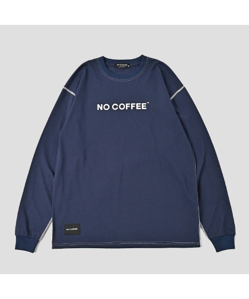 NO COFFEE(ノーコーヒー)の「NCロゴプリント L/S Tee(Tシャツ/カットソー・メンズ・ダークグリーン/ホワイト/ネイビー/ブラック・X-LARGE/LARGE/MEDIUM)」の1枚目の写真