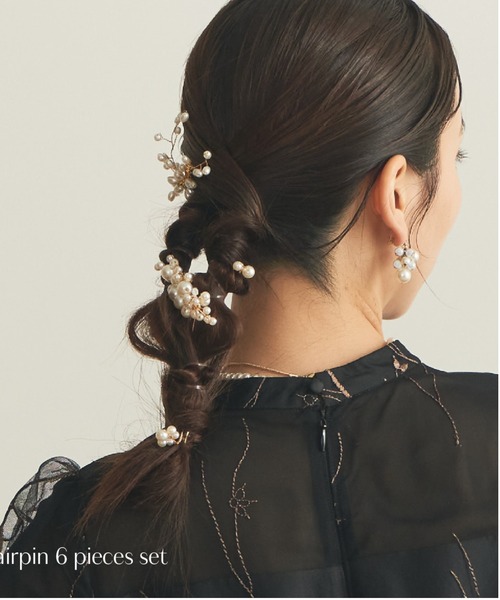 Cupid Heart（キューピッドハート）の「【Cupid Heart】結婚式アクセ！パールヘアピン 6点セット（ヘアピン・レディース・ゴールド・MEDIUM）」の10枚目の写真