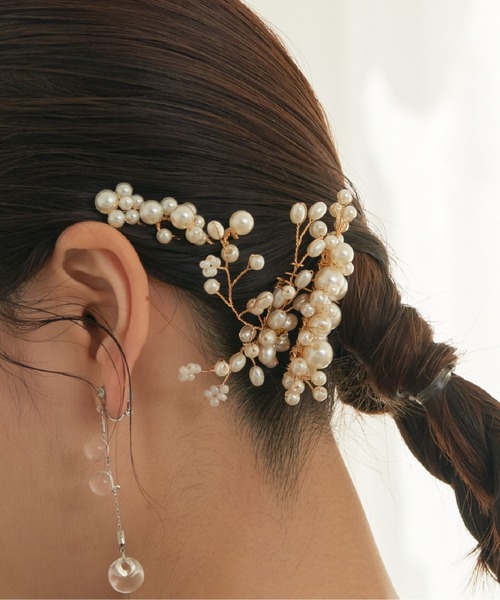 Cupid Heart（キューピッドハート）の「【Cupid Heart】結婚式アクセ！パールヘアピン 6点セット（ヘアピン・レディース・ゴールド・MEDIUM）」の9枚目の写真