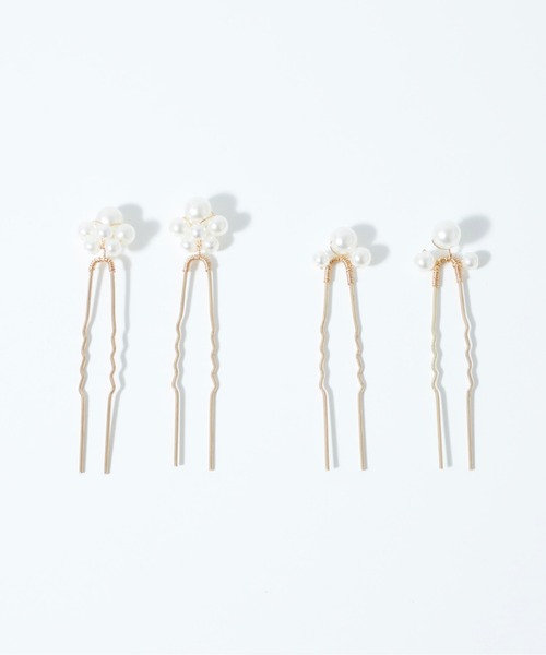 Cupid Heart（キューピッドハート）の「【Cupid Heart】結婚式アクセ！パールヘアピン 6点セット（ヘアピン・レディース・ゴールド・MEDIUM）」の3枚目の写真