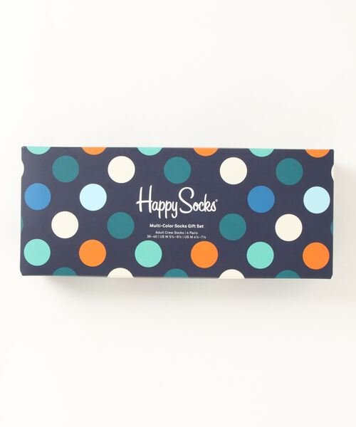 Happy Socks(ハッピーソックス)の「Happy Socks Multi-Color Gift Box クルーソックス 4足組 ギフトセット 10203515(ソックス/靴下・レディース・マルチ・M/L)」の9枚目の写真