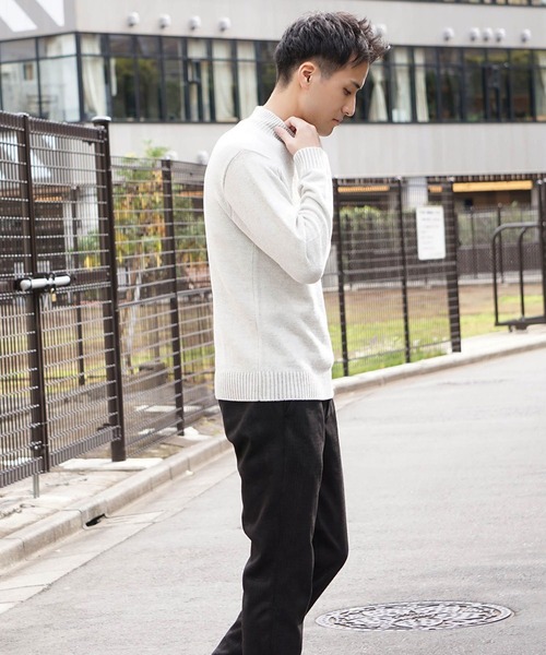 HIDEAWAYS NICOLE（ハイダウェイニコル）の「メランジモールハイネックニット（ニット/セーター・メンズ・オフホワイト/レッド/ブラック/ブルー・MEDIUM/X-LARGE/LARGE）」の16枚目の写真