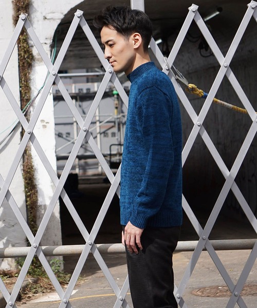 HIDEAWAYS NICOLE（ハイダウェイニコル）の「メランジモールハイネックニット（ニット/セーター・メンズ・オフホワイト/レッド/ブラック/ブルー・MEDIUM/X-LARGE/LARGE）」の18枚目の写真