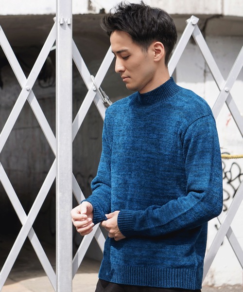 HIDEAWAYS NICOLE（ハイダウェイニコル）の「メランジモールハイネックニット（ニット/セーター・メンズ・オフホワイト/レッド/ブラック/ブルー・MEDIUM/X-LARGE/LARGE）」の19枚目の写真