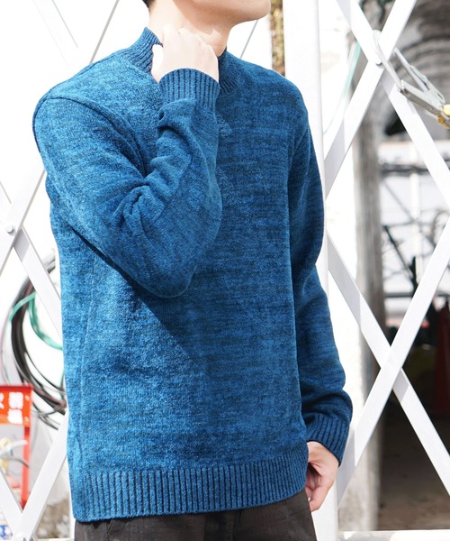 HIDEAWAYS NICOLE（ハイダウェイニコル）の「メランジモールハイネックニット（ニット/セーター・メンズ・オフホワイト/レッド/ブラック/ブルー・MEDIUM/X-LARGE/LARGE）」の13枚目の写真