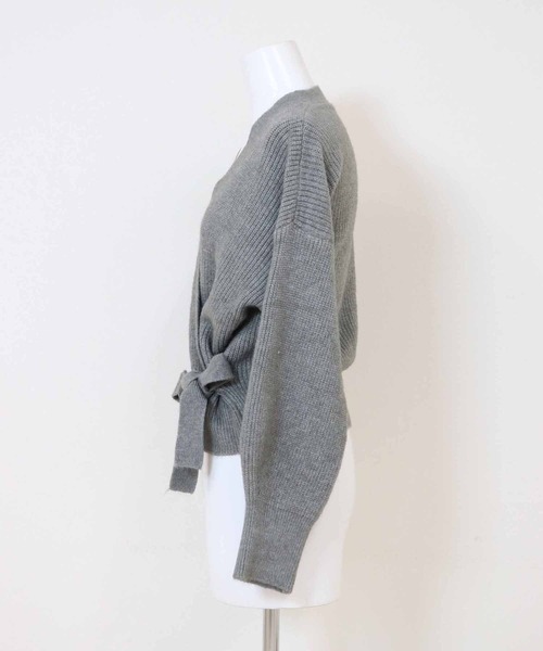 OSYAREVO（オシャレボ）の「カシュクール ニット カーディガン（カーディガン/ボレロ・レディース・オフホワイト/ライトカーキ/グレー・FREE）」の19枚目の写真