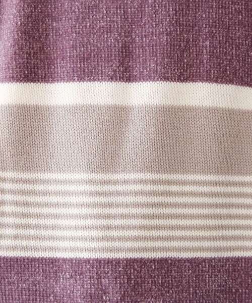 MEN'S MELROSE（メンズメルローズ）の「【MASTER FRAME】ランダムボーダーニット（ニット/セーター・メンズ・ナチュラル/パープル/ネイビー・3/4）」の7枚目の写真