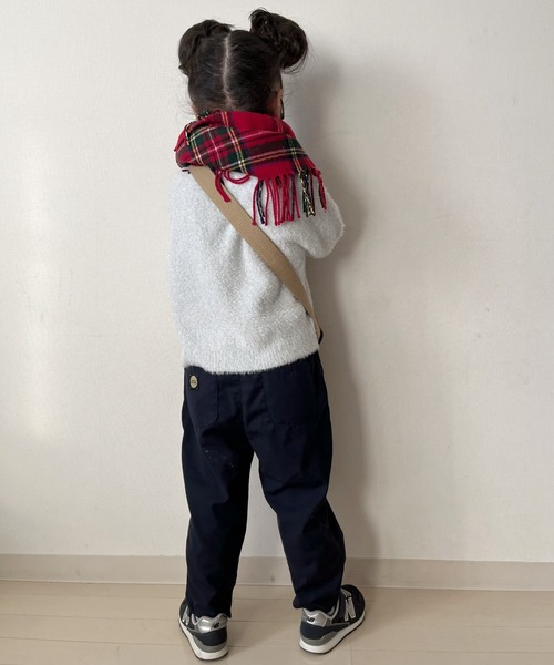 CIAOPANIC TYPY（チャオパニックティピー）の「【KIDS】シャイニーラメシャギーカーディガン（カーディガン/ボレロ・キッズ・サックスブルー/ブラック/オフホワイト・XXL/M/XL/L/S）」の9枚目の写真