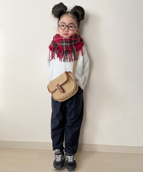 CIAOPANIC TYPY（チャオパニックティピー）の「【KIDS】シャイニーラメシャギーカーディガン（カーディガン/ボレロ・キッズ・サックスブルー/ブラック/オフホワイト・XXL/M/XL/L/S）」の8枚目の写真