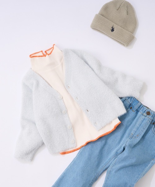 CIAOPANIC TYPY（チャオパニックティピー）の「【KIDS】シャイニーラメシャギーカーディガン（カーディガン/ボレロ・キッズ・サックスブルー/ブラック/オフホワイト・XXL/M/XL/L/S）」の20枚目の写真