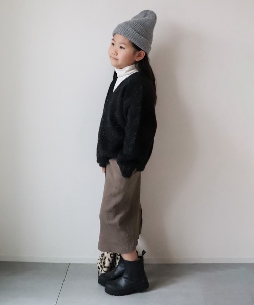 CIAOPANIC TYPY（チャオパニックティピー）の「【KIDS】シャイニーラメシャギーカーディガン（カーディガン/ボレロ・キッズ・サックスブルー/ブラック/オフホワイト・XXL/M/XL/L/S）」の11枚目の写真