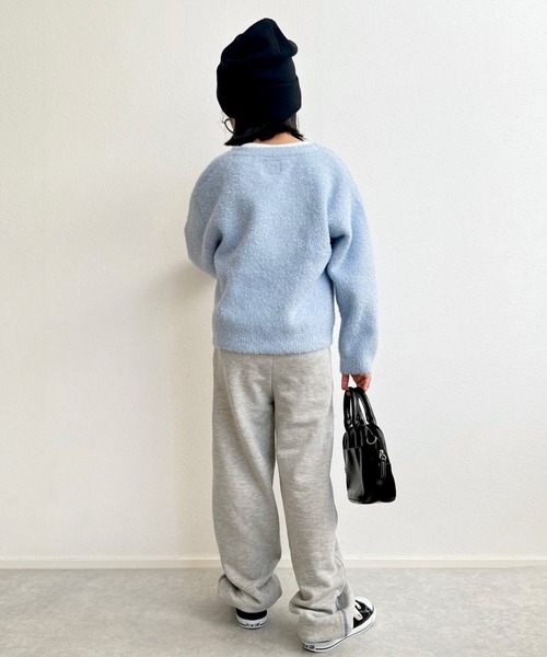 CIAOPANIC TYPY（チャオパニックティピー）の「【KIDS】シャイニーラメシャギーカーディガン（カーディガン/ボレロ・キッズ・サックスブルー/ブラック/オフホワイト・XXL/M/XL/L/S）」の15枚目の写真