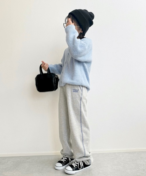 CIAOPANIC TYPY（チャオパニックティピー）の「【KIDS】シャイニーラメシャギーカーディガン（カーディガン/ボレロ・キッズ・サックスブルー/ブラック/オフホワイト・XXL/M/XL/L/S）」の14枚目の写真