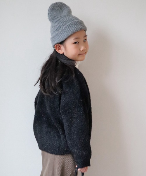 CIAOPANIC TYPY（チャオパニックティピー）の「【KIDS】シャイニーラメシャギーカーディガン（カーディガン/ボレロ・キッズ・サックスブルー/ブラック/オフホワイト・XXL/M/XL/L/S）」の12枚目の写真