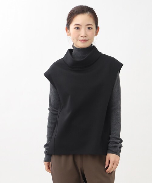 ◆【洗える】リブニット＋ジャージベスト