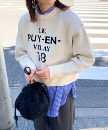 fredy emue | ジャガードロゴニットプルオーバー(ニット/セーター)