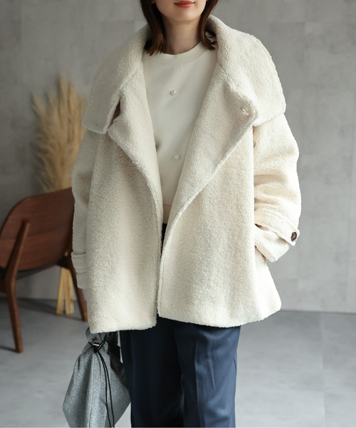◆MICHAA スタンカラーボタンディテールコート ◇MICHAA スタンカラーボタンディテールコート (MICHAA