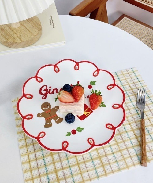 クリスマス限定 retro christmas design plate（食器）｜Made in I