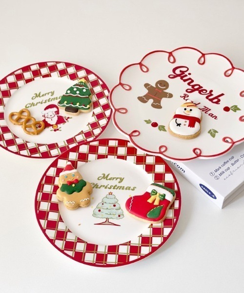 クリスマス限定 retro christmas design plate（食器）｜Made in I