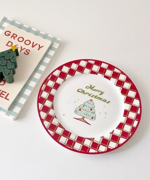 クリスマス限定 retro christmas design plate（食器）｜Made in I